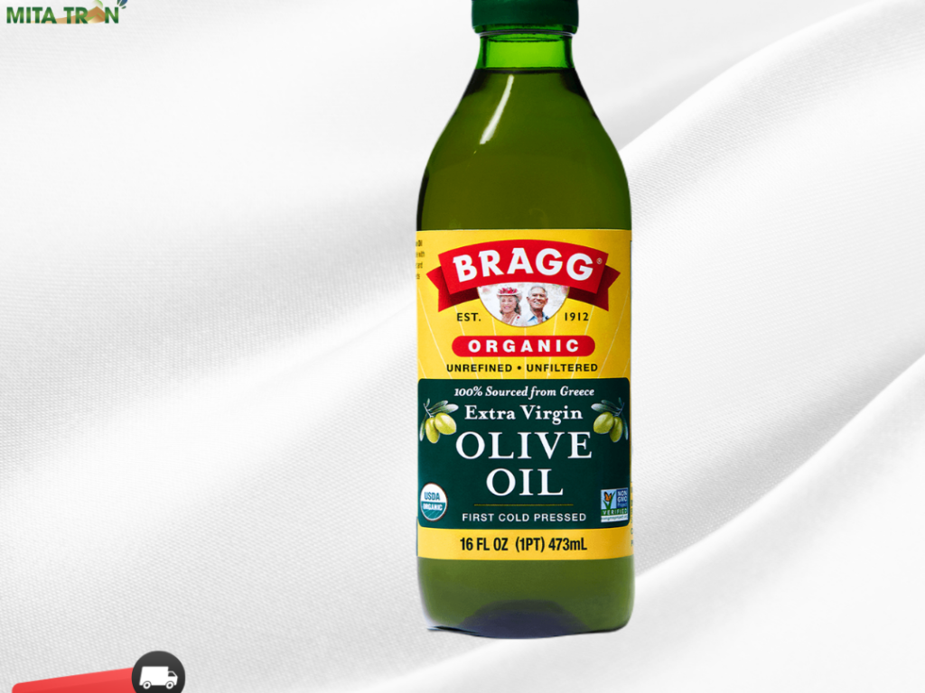 Dầu oliu hữu cơ ép lạnh Bragg 473ml